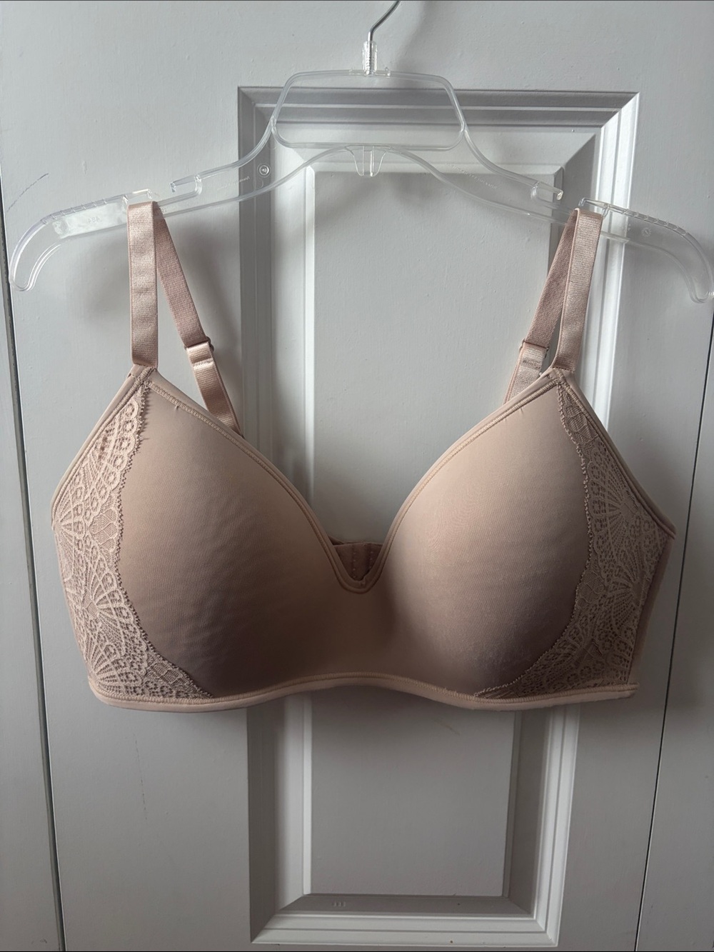 Parisian Intimates Everyday Smooth Lace-Trim T-Shirt Bra - Nude Size 42D